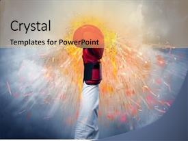 Hits Strongly And Makes Fire PPT template 42 | CrystalGraphics