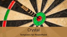  Presentation with goal - Presentation theme featuring hitting target aim goal achievement background and a gold colored foreground