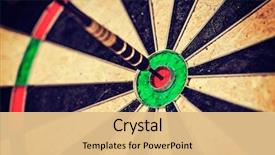  Presentation with achievement - Colorful theme enhanced with hitting target aim goal achievement backdrop and a coral colored foreground