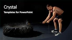  Presentation with wheel - Cool new PPT theme with hitting wheel tire with hammer backdrop and a  colored foreground