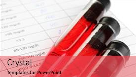  Presentation with blood test - Amazing theme having hiv aids - blood in test tubes backdrop and a red colored foreground