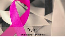  Presentation with awareness - Colorful slide deck enhanced with hiv aids - close-up of cancer awareness ribbons backdrop and a mint green colored foreground