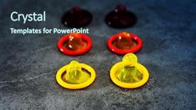  Presentation with condoms - Audience pleasing slides consisting of hiv aids - concept for healthcare - close backdrop and a tawny brown colored foreground