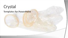  Presentation with condoms - Cool new slides with hiv aids - condoms isolated on white background backdrop and a white colored foreground