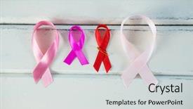  Presentation with awareness - PPT layouts enhanced with hiv aids - overhead view of cancer awareness background and a light gray colored foreground