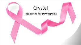 Presentation with pink ribbon - Cool new presentation theme with hiv aids - pink ribbon sign isolated backdrop and a white colored foreground