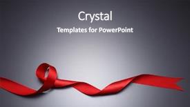  Presentation with red ribbon hiv - Beautiful PPT layouts featuring hiv aids - red ribbon isolated backdrop and a dark gray colored foreground