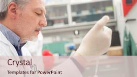  Presentation with scientist - Cool new PPT theme with hiv aids - scientist at work backdrop and a lemonade colored foreground