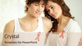  Presentation with together in christ - Colorful PPT theme enhanced with hiv aids - serene couple sitting together guy backdrop and a lemonade colored foreground