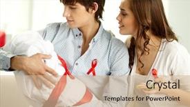  Presentation with hiv aids - Cool new PPT layouts with hiv aids - young parents looking affectionately backdrop and a soft green colored foreground
