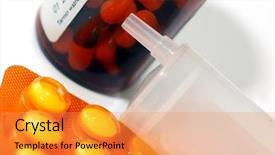  Presentation with elements - Presentation with hiv treatment - health protection elements - pills background and a  colored foreground