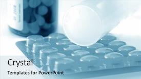  Presentation with elements - Slide set consisting of hiv treatment - health protection elements - pills background and a light blue colored foreground