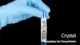  Presentation with tea leaves test tube - Audience pleasing presentation consisting of hiv treatment - test tube labeled hivaids backdrop and a black colored foreground