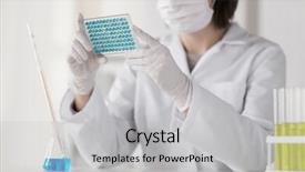  Presentation with hiv vaccine - PPT layouts enhanced with hiv vaccine - close up of scientist making background and a light gray colored foreground