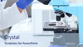  Presentation with science blood - Slide deck featuring hiv vaccine - science chemistry biology medicine background and a sky blue colored foreground