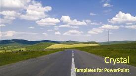  Presentation with spring - Amazing presentation having hiway - deserted road in spring backdrop and a  colored foreground