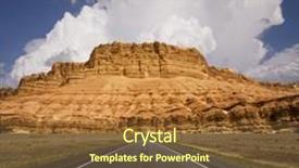  Presentation with tower - Beautiful PPT layouts featuring hiway - road to rock tower backdrop and a tawny brown colored foreground