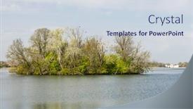  Presentation with czech republic - PPT layouts with hlohovecky-pond-region-lednice-valtice background and a sky blue colored foreground