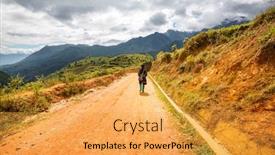  Presentation with hmong - Colorful PPT layouts enhanced with hmong-woman backdrop and a yellow colored foreground