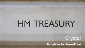  Presentation with treasury - PPT theme consisting of hmrc her majesty treasury sign background and a gray colored foreground