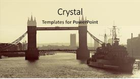  Presentation with warship - PPT layouts enhanced with hms belfast warship and tower background and a lemonade colored foreground