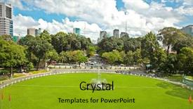  Presentation with vietnam war - Presentation theme featuring ho chi minh city vietnam background and a gold colored foreground