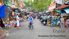  Presentation with vietnam - PPT theme featuring ho-chi-minh-city-vietnam background and a light gray colored foreground