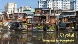  Presentation with population - Cool new presentation theme with ho-chi-minh-city-vietnam backdrop and a tawny brown colored foreground