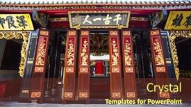  Presentation with 19th century - Slide deck with ho-chi-minh-city-vietnam background and a  colored foreground