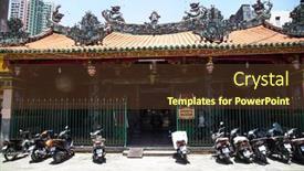  Presentation with vietnam - PPT theme consisting of ho-chi-minh-city-vietnam background and a tawny brown colored foreground