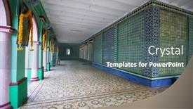  Presentation with hindu - Theme enhanced with ho-chi-minh-city-vietnam background and a gray colored foreground