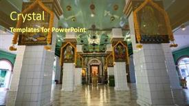  Presentation with hindu - Beautiful PPT layouts featuring ho-chi-minh-city-vietnam backdrop and a tawny brown colored foreground