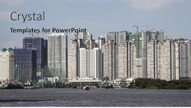  Presentation with apartments - PPT layouts featuring ho-chi-minh-city-vietnam background and a light blue colored foreground