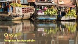  Presentation with population - Slide set consisting of ho-chi-minh-vietnam-jan background and a violet colored foreground