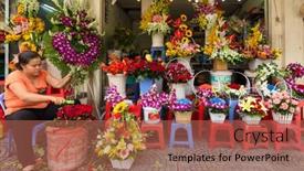  Presentation with tet - Theme enhanced with ho-chi-minh-ville-vietnam background and a red colored foreground