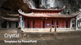  Presentation with hoa - Cool new presentation design with hoa - bich dong pagoda in ninh backdrop and a tawny brown colored foreground