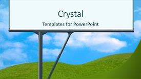  Presentation with blank backgroud - PPT theme having hoarding - blank billboard advertisement banner background background and a cool aqua colored foreground