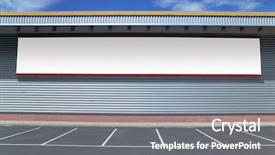  Presentation with work the word in your life - Audience pleasing presentation consisting of hoarding - exterior of a building backdrop and a gray colored foreground