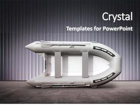 Inflatable Hoarding Hoarding White Inflatable Boat In Hangar PPT template 94 | CrystalGraphics