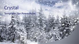  Presentation with blue sky - Theme with hoarfrost and snow and blue background and a lemonade colored foreground