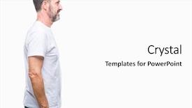  Presentation with natural - Slide deck with hoary senior man wearing white background and a white colored foreground