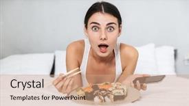  Presentation with sensuality woman black angel relaxing - Colorful presentation design enhanced with hobbies interest - beautiful young woman relaxing backdrop and a coral colored foreground