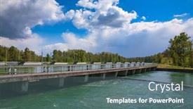  Presentation with water management - Theme having hochablass-high-drain-dam background and a gray colored foreground