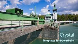  Presentation with drain - Audience pleasing PPT layouts consisting of hochablass-high-drain-dam backdrop and a ocean colored foreground