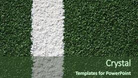  Presentation with field hockey - Audience pleasing slides consisting of hockey field backdrop and a tawny brown colored foreground