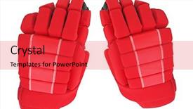  Presentation with hockey - Presentation theme consisting of long exposure shot with beautiful rocks on the sea at los angeles venice beach usa background and a light blue colored foreground