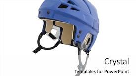  Presentation with hockey tournament invitation - Theme having hockey helmet under the white background and a white colored foreground