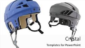  Presentation with hockey and nutrition - Beautiful PPT theme featuring wooden bench in the garden at thailand backdrop and a dark gray colored foreground.