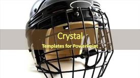  Presentation with hockey - Slide deck having hockey helmet background and a  colored foreground