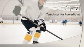  Presentation with hockey - Cool new theme with hockey-player-during-a-workout backdrop and a lemonade colored foreground